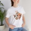 Cute Pet Faces Unisex Jersey Tee - Fun Cat and Dog Design
