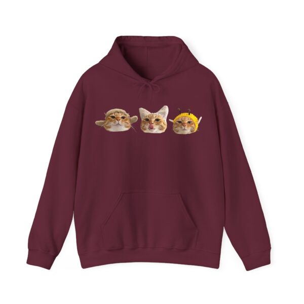 12649188098411881333_2048.jpeg Cute Cat Faces Unisex Hoodie - Fun & Cozy Sweatshirt for Animal Lovers