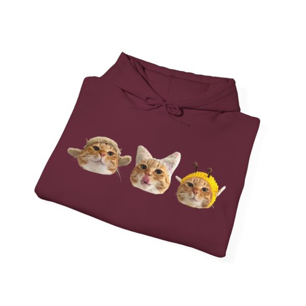 13947069425636292415_2048.jpeg Cute Cat Faces Unisex Hoodie - Fun & Cozy Sweatshirt for Animal Lovers