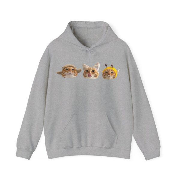 14518522183764122625_2048.jpeg Cute Cat Faces Unisex Hoodie - Fun & Cozy Sweatshirt for Animal Lovers