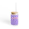 Colorful Sipper Glass, Fun Retro Drinkware for Smoothies, Cocktails, and Parties, Perfect Gift for Friends and Celebrations