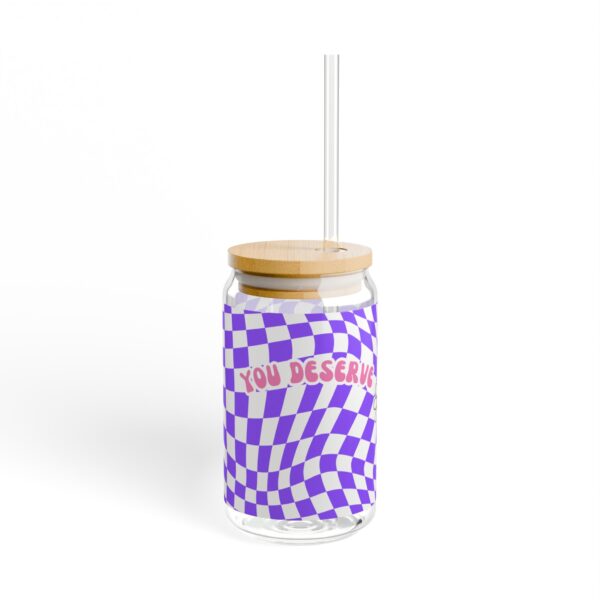 Colorful Sipper Glass, Fun Retro Drinkware for Smoothies, Cocktails, and Parties, Perfect Gift for Friends and Celebrations