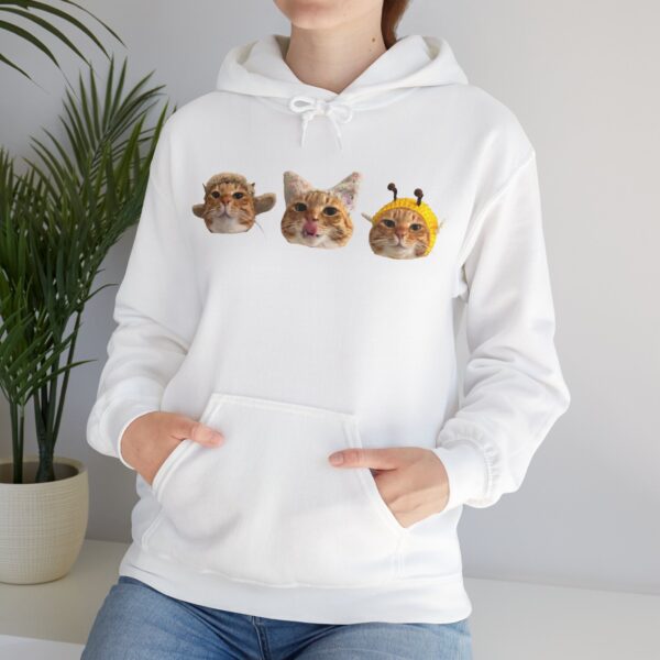 16592129959124986616_2048.jpeg Cute Cat Faces Unisex Hoodie - Fun & Cozy Sweatshirt for Animal Lovers