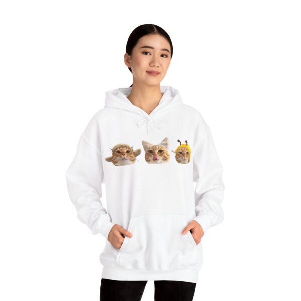 1677215737968345005_2048.jpeg Cute Cat Faces Unisex Hoodie - Fun & Cozy Sweatshirt for Animal Lovers