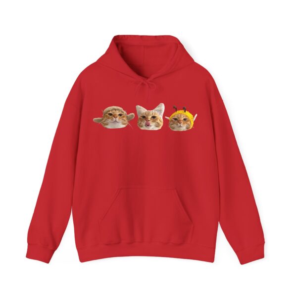 7745175858689697036_2048.jpeg Cute Cat Faces Unisex Hoodie - Fun & Cozy Sweatshirt for Animal Lovers