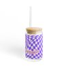 Colorful Sipper Glass, Fun Retro Drinkware for Smoothies, Cocktails, and Parties, Perfect Gift for Friends and Celebrations